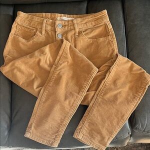 Levi's Tan Corduroy High Rise Pants